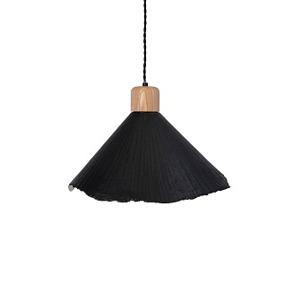 Czarna papierowa lampa wisząca Linnea 40cm